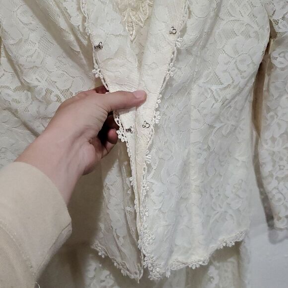 Vintage NWT Barbara Chodos for Michael Marcella 2 Piece Dress & Jacket in Cream - Picture 3 of 15